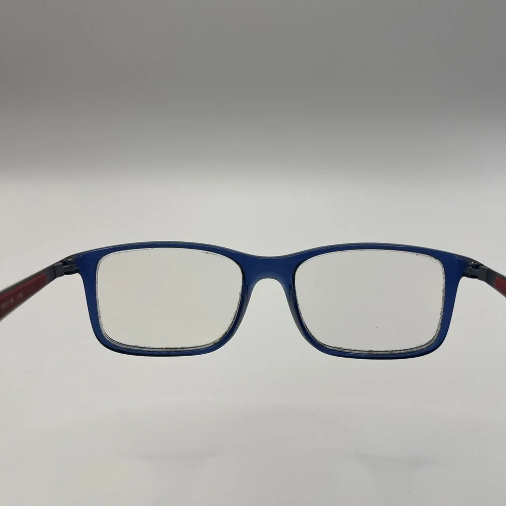 Ray-Ban RB1570 3721 Kids Eyeglasses Frames Blue Red Square Full Rim 49-16-130